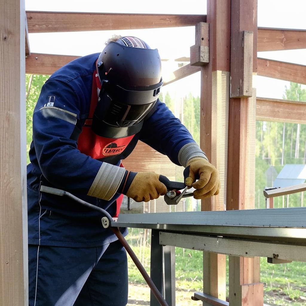 Лестница из металла       Установка лестницы и сварочные работы. Опытный строитель и сварщик делится знаниями об установке лестницы и сварочных работах при её монтаже, а также даёт рекомендации по выбору материалов и сварочным работам для лестницы из металла. установка лестницы, сварочные работы, строительство, металл, лестницы, двери, материалы для лестницы, рекомендации по материалам, сварка металла